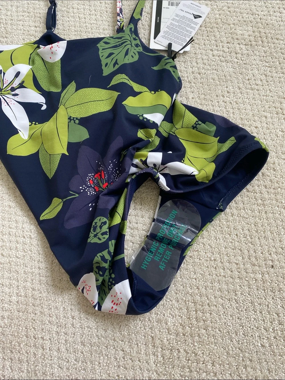 Calia Navy Floral One-Piece Swimsuit